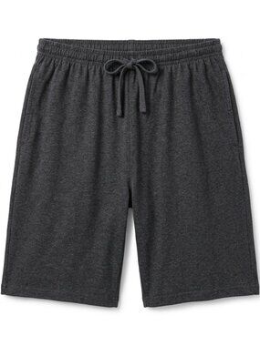 Men's Charcoal Gray Shorts Plain Elastic Waist Casual Lounge Shorts S-XL